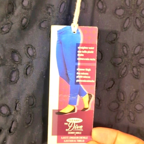 Old Navy Diva Navy eyelet Pants Size 14 New with tags - Picture 3 of 16